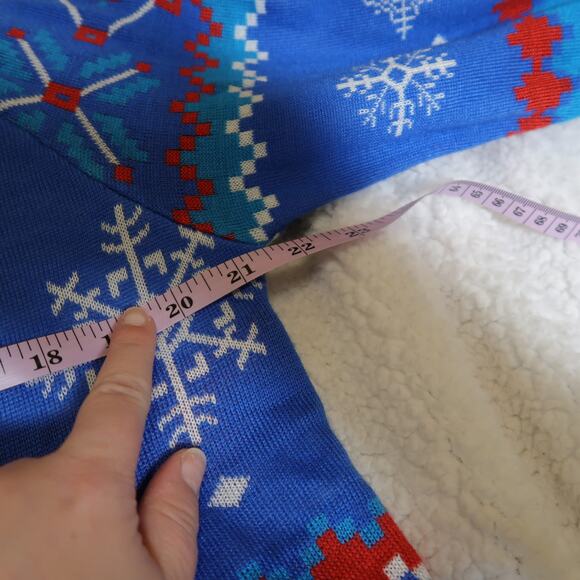 Tipsy Elves Natural Light Men's Parody Beer Christmas Holiday Sweater Large Blue - Picture 15 of 16